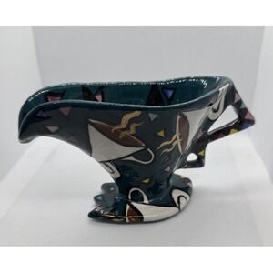 Marissa Motto Abstract Pottery Pitcher Signed PNW Art Ceramic 1993